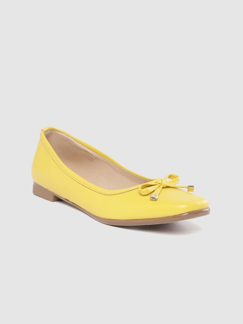 

DressBerry Women Yellow Bow Detail Ballerinas