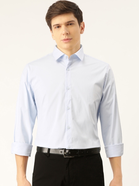 

United Colors of Benetton Men Blue Slim Fit Solid Formal Shirt