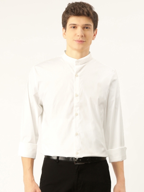 

United Colors of Benetton Men White Slim Fit Solid Casual Shirt