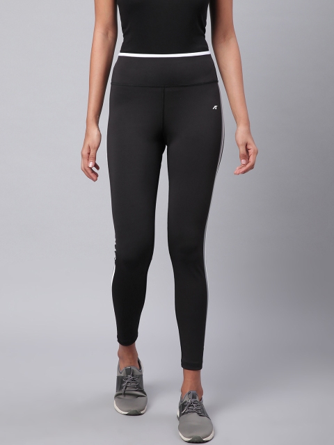 

Alcis Women Black Rapid Dry Solid Cropped Training Tights