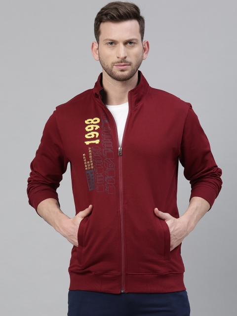 

Wildcraft Men Maroon Solid Sweatshirt with Printed Detail