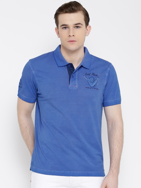 

Wrangler Blue Melange Polo T-shirt