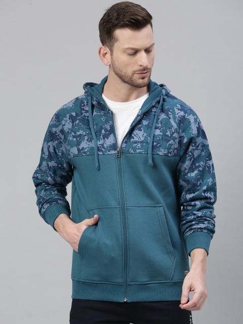 

Wildcraft Men Teal Blue & Grey Colourblocked Sweatshirt