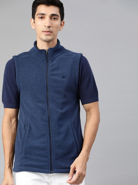 

Wildcraft Men Navy Blue Solid Windcheater Sporty Jacket