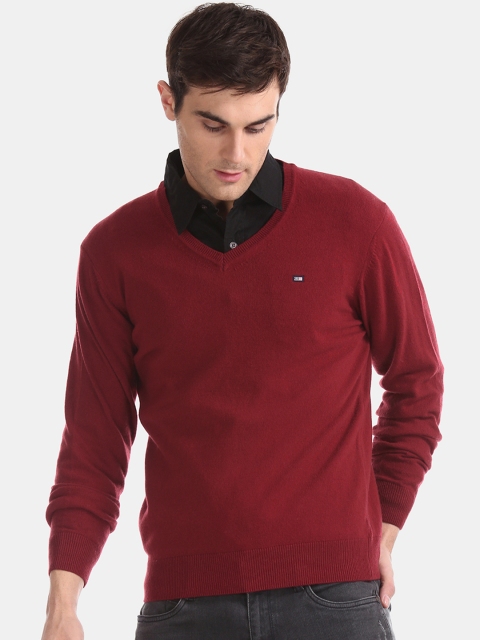 

Arrow Sport Men Maroon Pullover