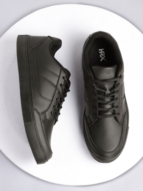 

HRX by Hrithik Roshan Men Black Solid Skate Street Sneakers