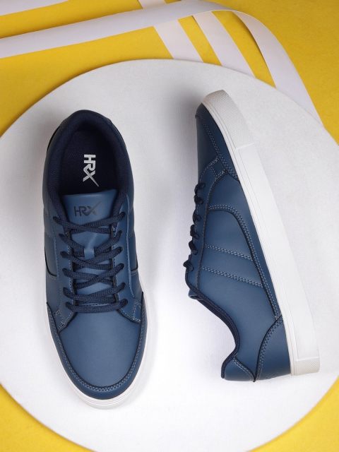 

HRX by Hrithik Roshan Men Blue Solid Skate Street Sneakers