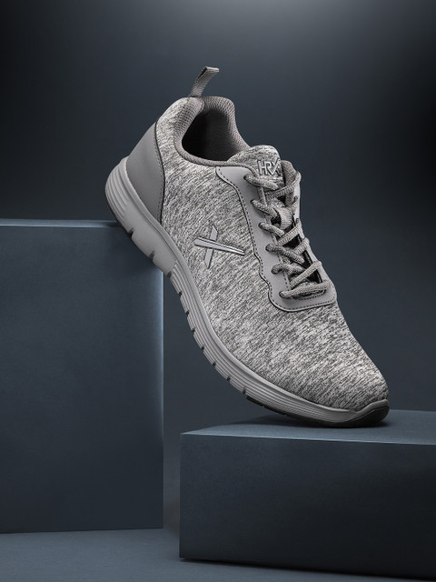 

HRX by Hrithik Roshan Men Grey Woven Design Front Runner Shoes