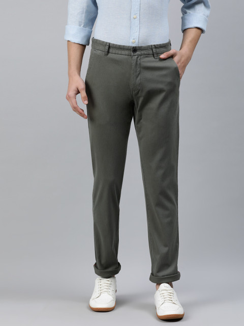 

Arrow Sport Men Green Chrysler Slim Fit Solid Chinos