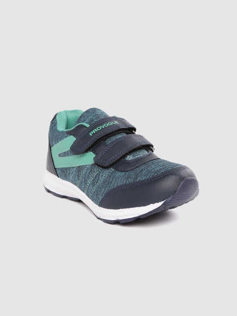 

Provogue Boys Navy Blue & Sea Green Woven Design Sneakers