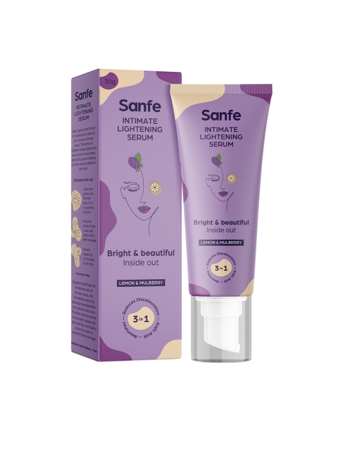 

Sanfe Intimate Lightening Serum - Kojic Acid - 50g - Airless Pump Tube, Lavender