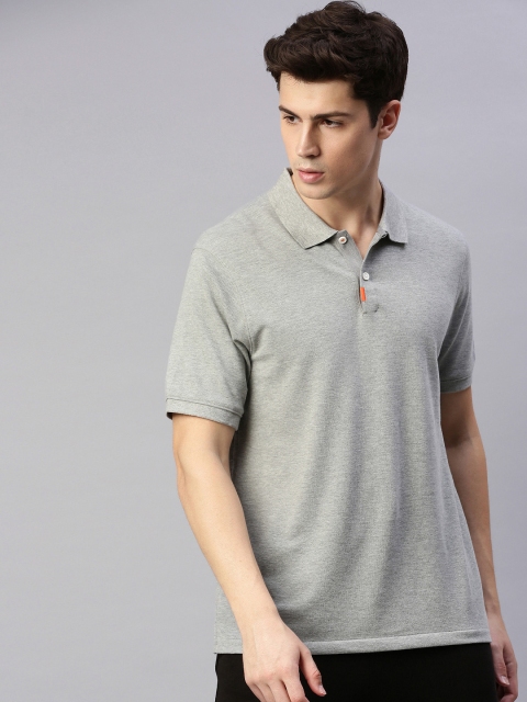 

Nike Men Grey Solid SHORT SLEEVE Dri-FIT Polo Collar T-shirt