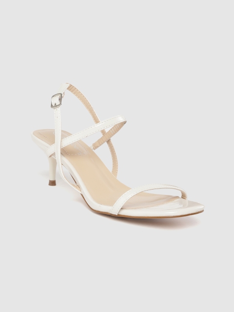 

DressBerry Women White Solid Open Toe Heels