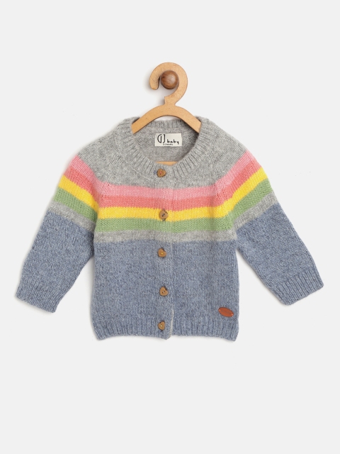 

Gini and Jony Girls Multicoloured Striped Cardigan, Multi