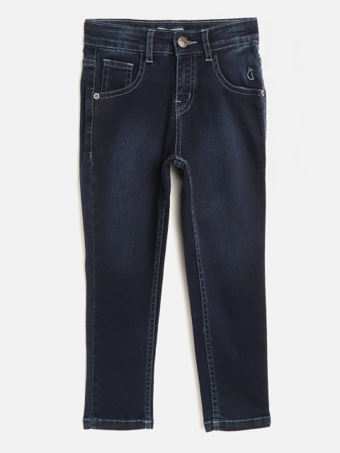 

Gini and Jony Boys Navy Blue Regular Fit Mid-Rise Clean Look Jeans