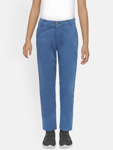 

Palm Tree Boys Blue Regular Fit Solid Trousers