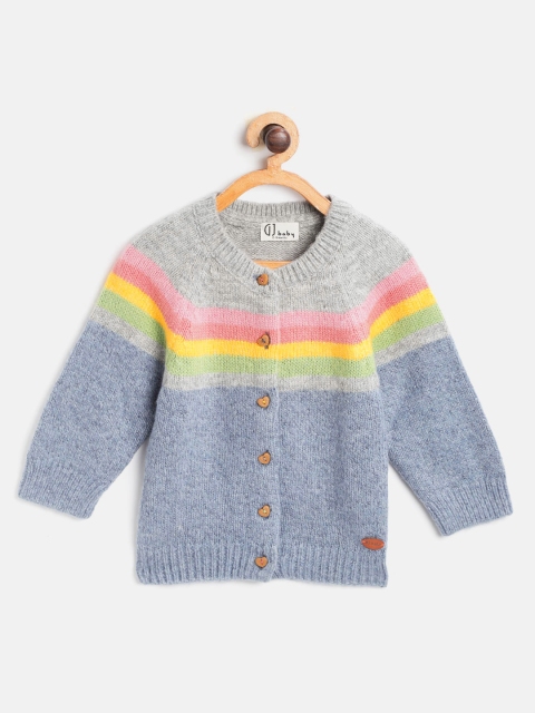 

Gini and Jony Girls Blue Striped Cardigan