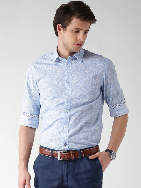 

Celio Blue Printed Casual Shirt