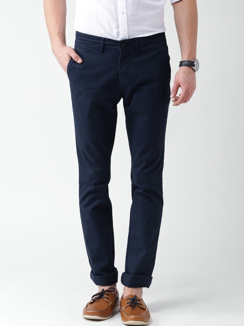 

Celio Navy Slim Casual Trousers, Navy blue
