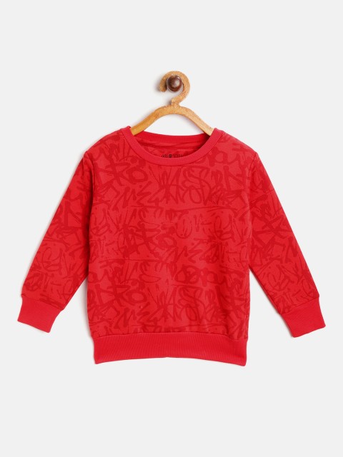 

Gini and Jony Girls Red & Maroon Abstract Print Sweatshirt