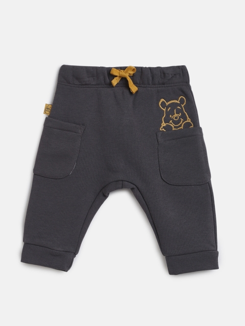 

Marks & Spencer Kids Charcoal Grey Solid Joggers with Printed Detail