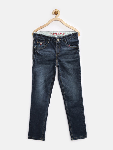 

US Polo Assn. Kids Boys Blue Washed Slim Jeans