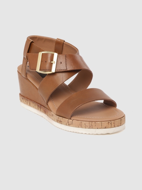 

Marks & Spencer Women Brown Solid Leather Wedges