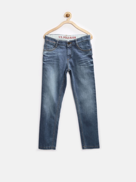 

US Polo Assn. Kids Boys Blue Washed Slim Jeans