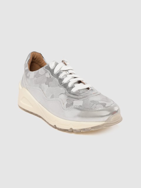 

Marks & Spencer Women Silver-Toned Camouflage Print Sneakers
