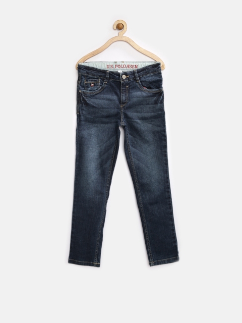 

US Polo Assn. Kids Boys Blue Washed Slim Jeans