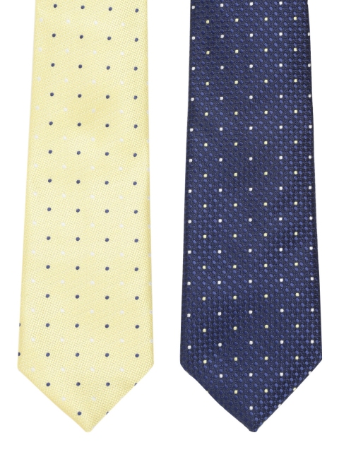 

Marks & Spencer Set of 2 Woven Design Broad Ties, Yellow