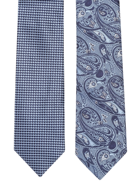 

Marks & Spencer Set of 2 Navy Blue Woven Design Broad Ties