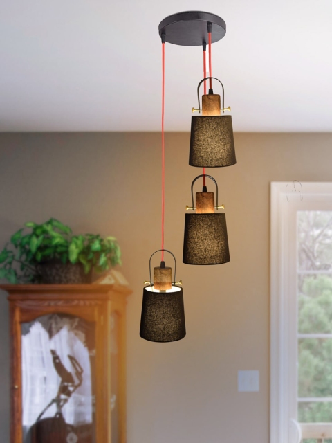 

THE LIGHT STORE Black Solid Pendant Cluster Lantern