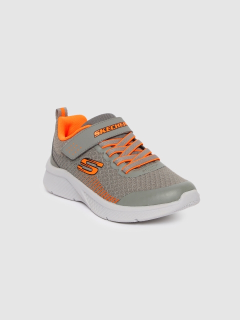 

Skechers Boys Grey & Orange MICROSPEC - GORZA Walking Shoes