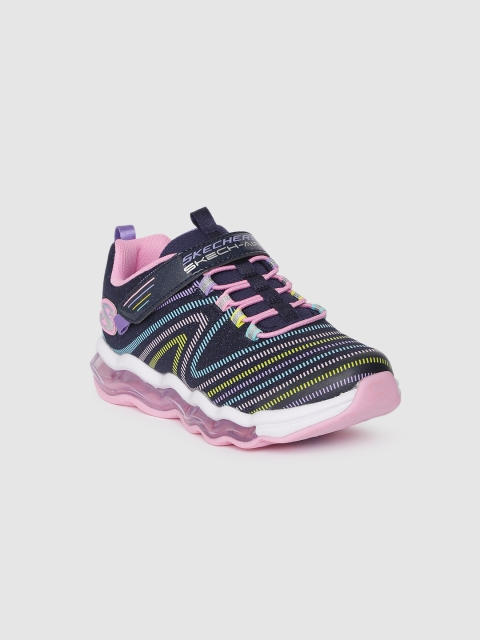 

Skechers Girls Navy Blue Striped SKECH-AIR WAVELENGTH Sneakers