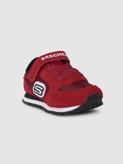 

Skechers Boys Red Solid RETRO SNEAKS - GORVOX Suede Sneakers