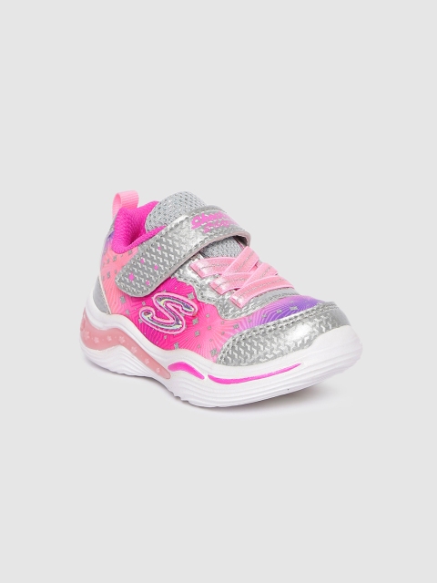

Skechers Girls Silver-Toned & Pink POWER PETALS Sneakers