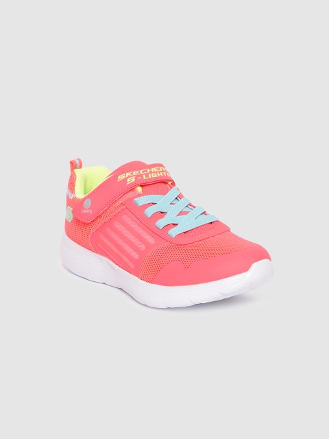 

Skechers Girls Coral Pink DYNA-LIGHTS Sneakers