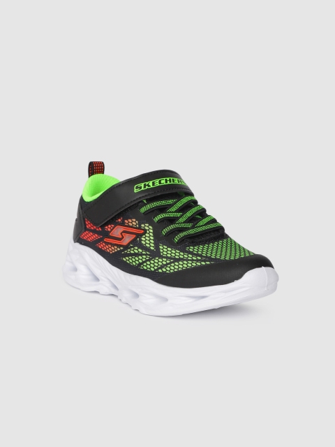 

Skechers Boys Black & Green Printed VORTEX-FLASH Sneakers