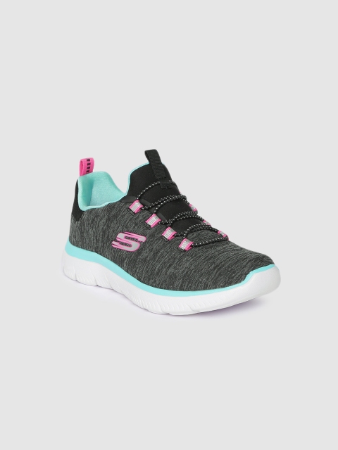 

Skechers Girls Grey & Black SUMMITS - QUICK GETAWAY Sneakers