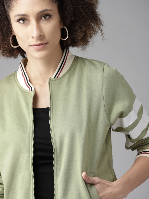 

Roadster Women Green Sweatshirt
