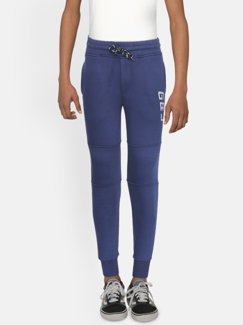 

Gini and Jony Boys Navy Solid Joggers, Navy blue