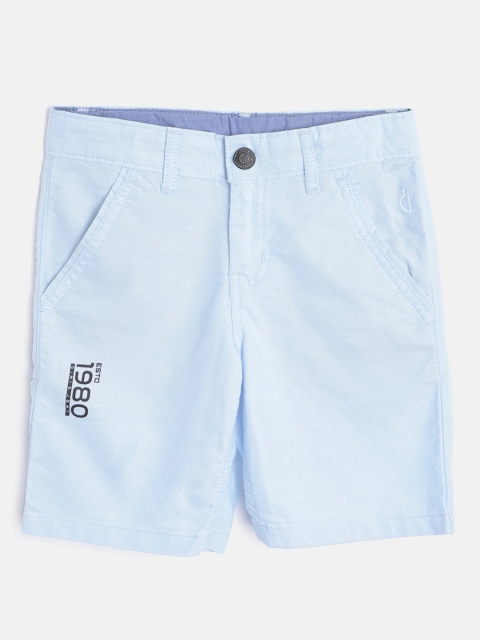 

Gini and Jony Boys Blue Pure Cotton Solid Chino Shorts