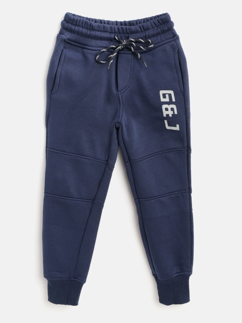 

Gini and Jony Boys Navy Solid Joggers, Navy blue