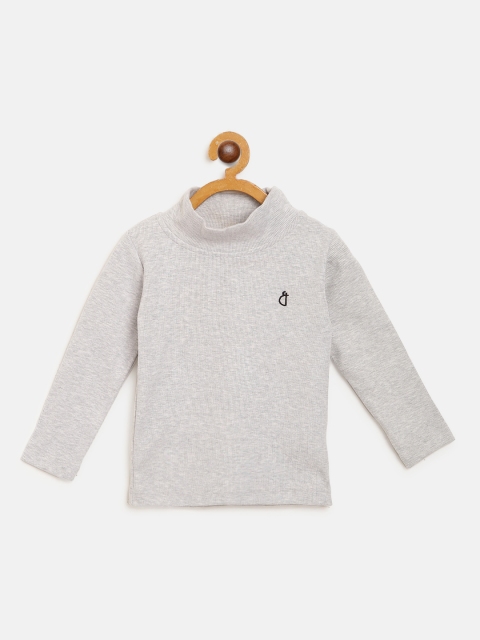 

Gini and Jony Girls Grey Melange Solid Top