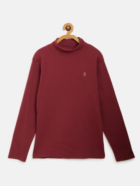 

Gini and Jony Girls Maroon Solid Top