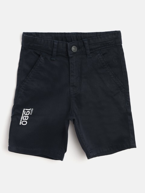 

Gini and Jony Boys Navy Blue Solid Chino Shorts