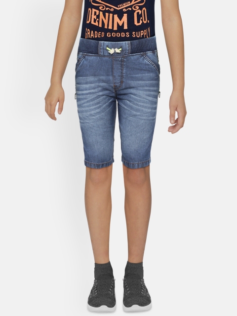 

Palm Tree Boys Blue Washed Regular Fit Chambray Shorts