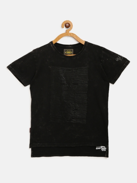 

Gini and Jony Boys Black Printed Round Neck T-shirt