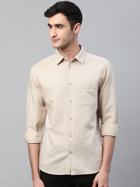 

Marks & Spencer Men Beige Regular Fit Solid Casual Shirt